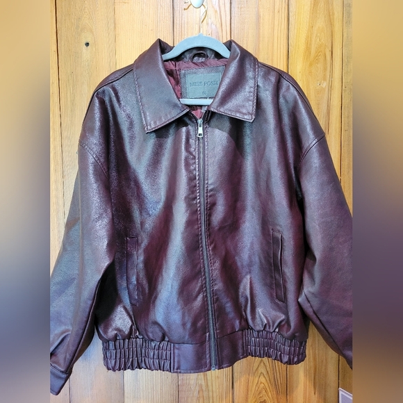 Miss Posh Women's Deep Burgundy Bomber Jacket - Picture 1 of 16